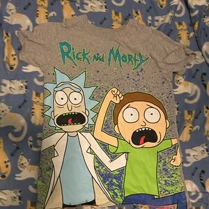 Cute Grey Comfy Rick and Morty Shirt